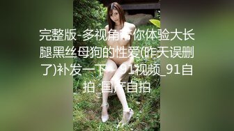 完整版-多视角带你体验大长腿黑丝母狗的性爱(昨天误删了)补发一下 - 91视频_91自拍_国产自拍