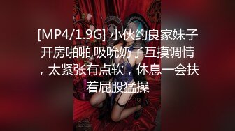 [MP4/1.9G] 小伙约良家妹子开房啪啪,吸吮奶子互摸调情，太紧张有点软，休息一会扶着屁股猛操